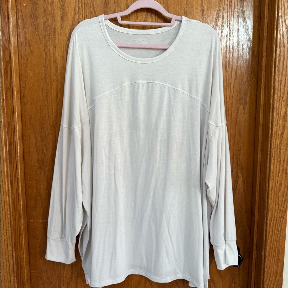 Old Navy Women's White Long Sleeve Active Top